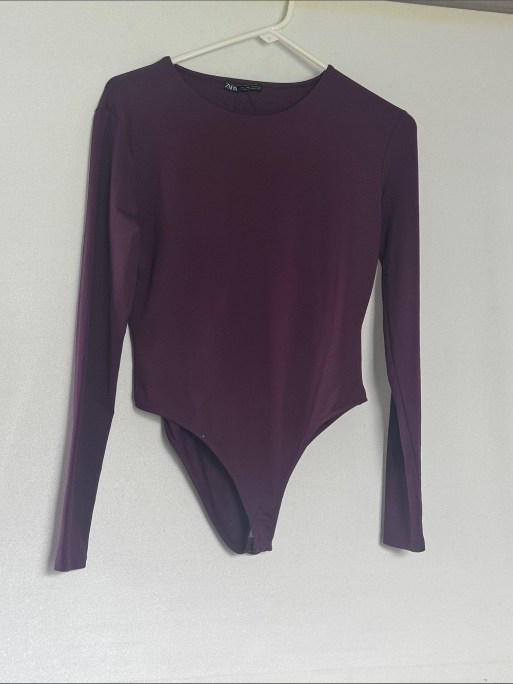 Zara Plum Long-Sleeve Bodysuit